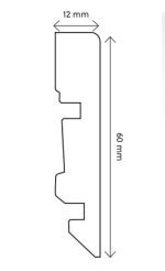 Плінтус MDF BerryAlloc 60*12*2400 мм - Зображення 4