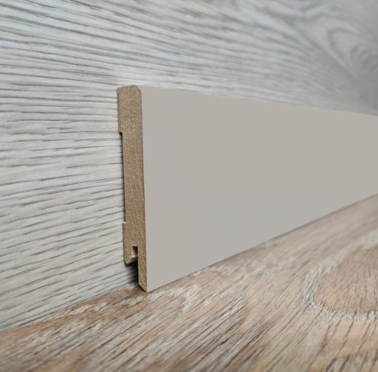 Плінтус MDF-R80 прямий (колір під індивідуальне фарбування по RAL) 80*12*2000 мм Плінтус фарбування по RAL 80мм