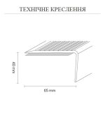 Профіль захисний для сходів Dollken TKNG А 65 2,5 м
